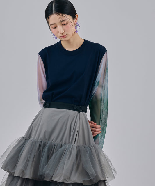 PRINT MESH SLEEVE C/S