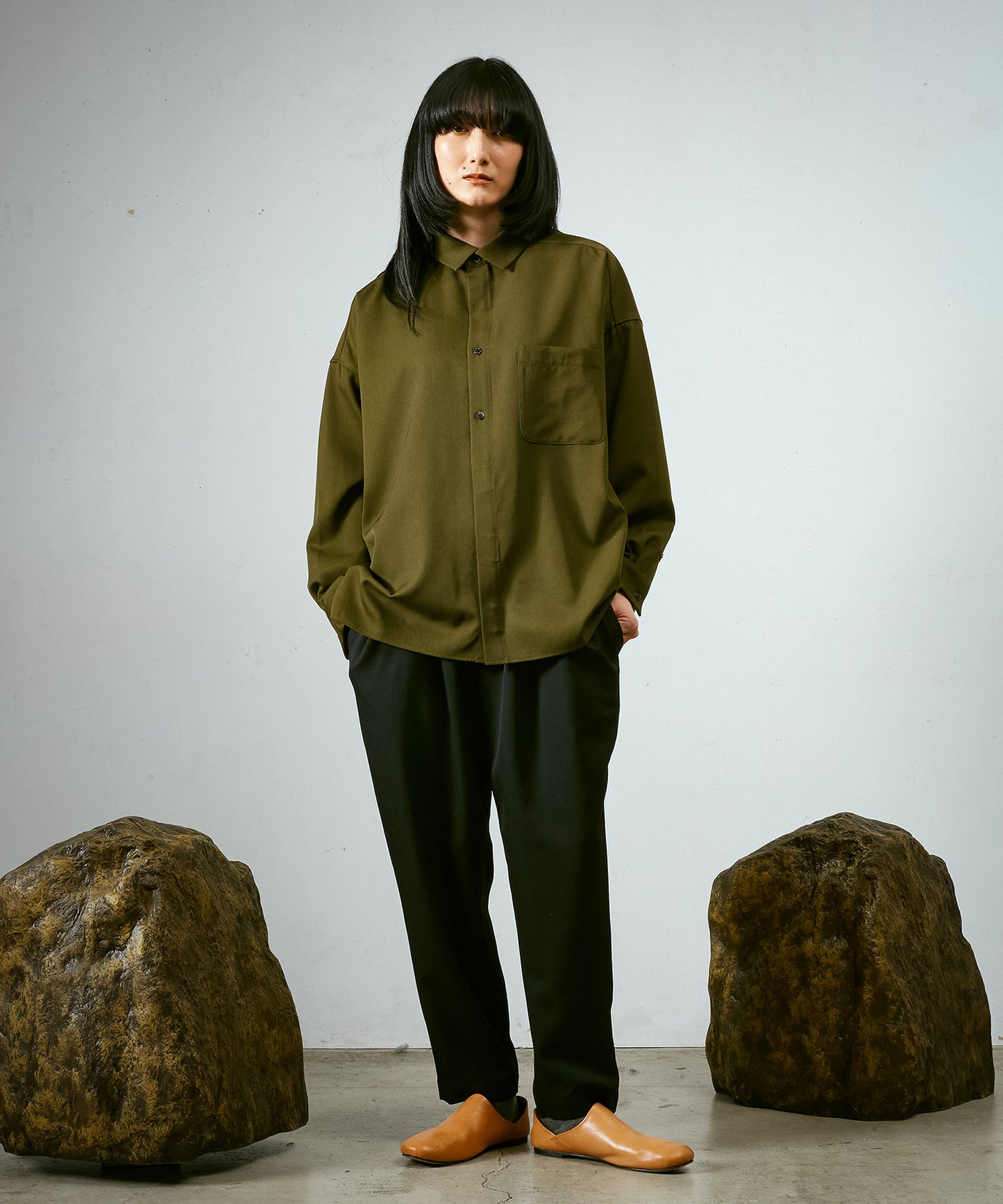 よそいきワイドBOXシャツ 【納期9月下旬】
