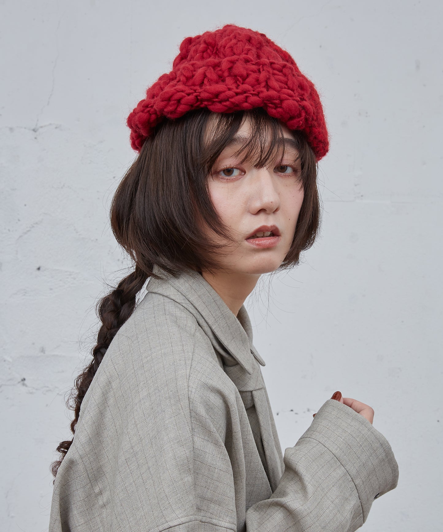 ハンドニットグラデーションCAP