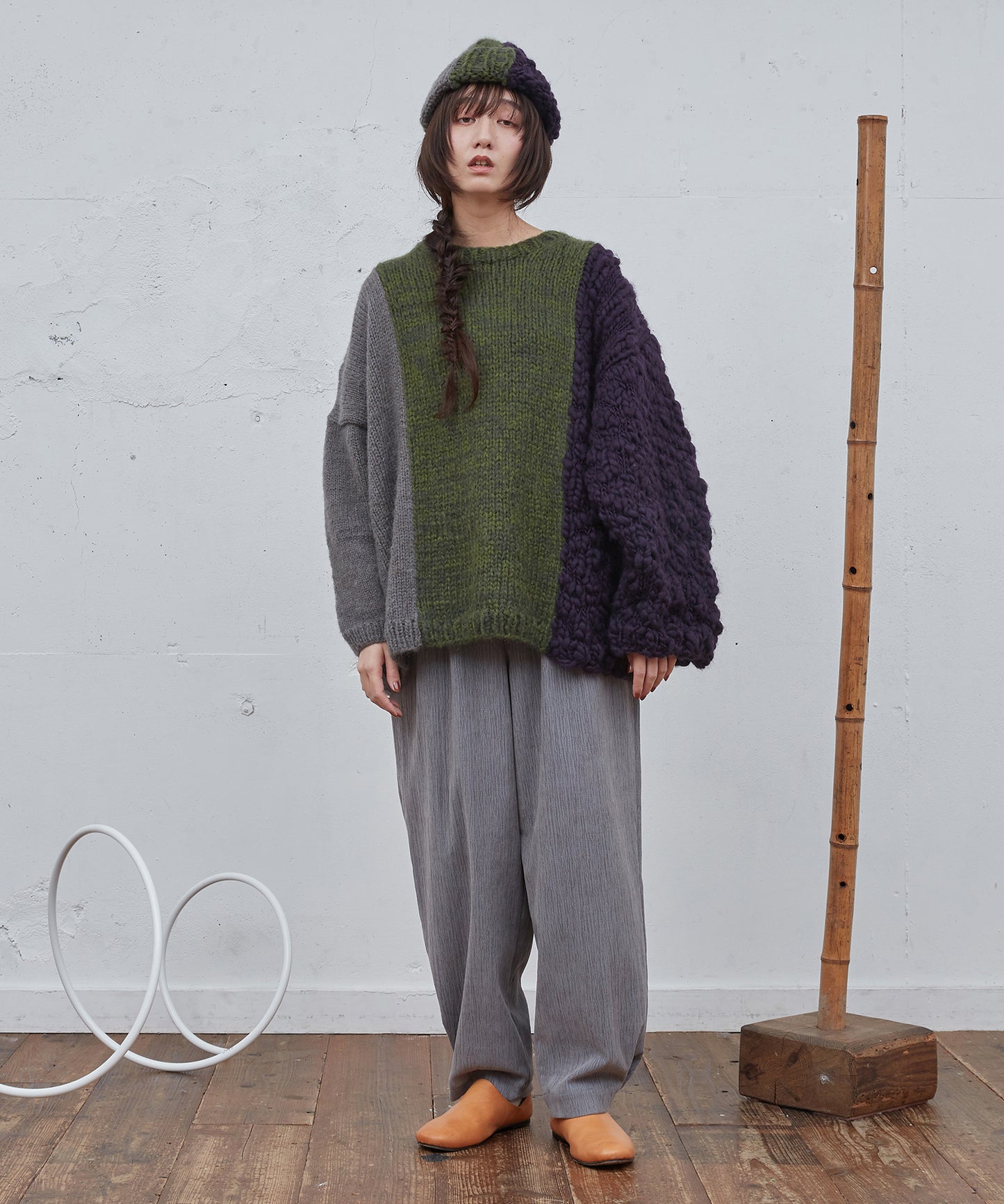 ハンドニットグラデーションCAP