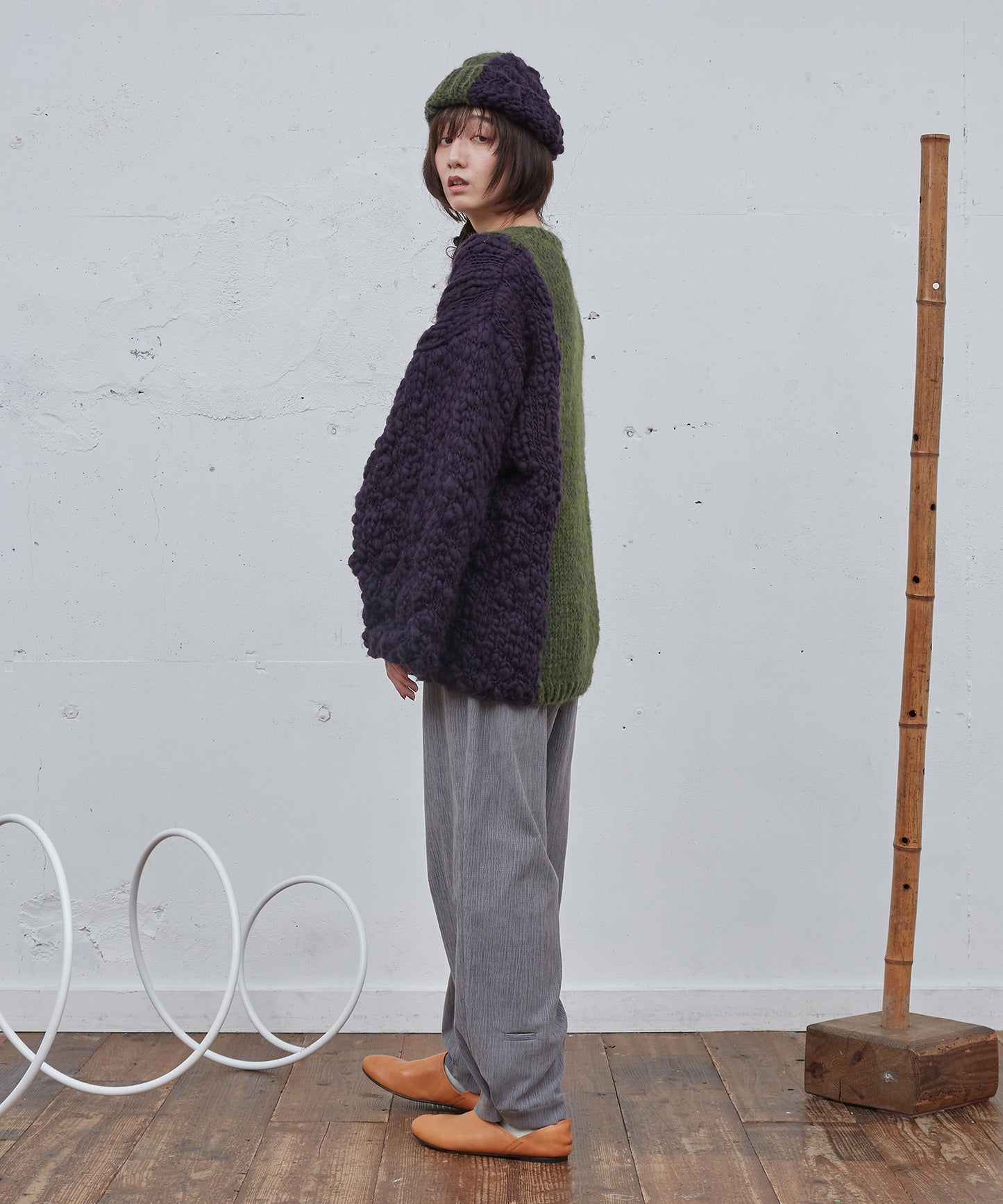 ハンドニットグラデーションCAP