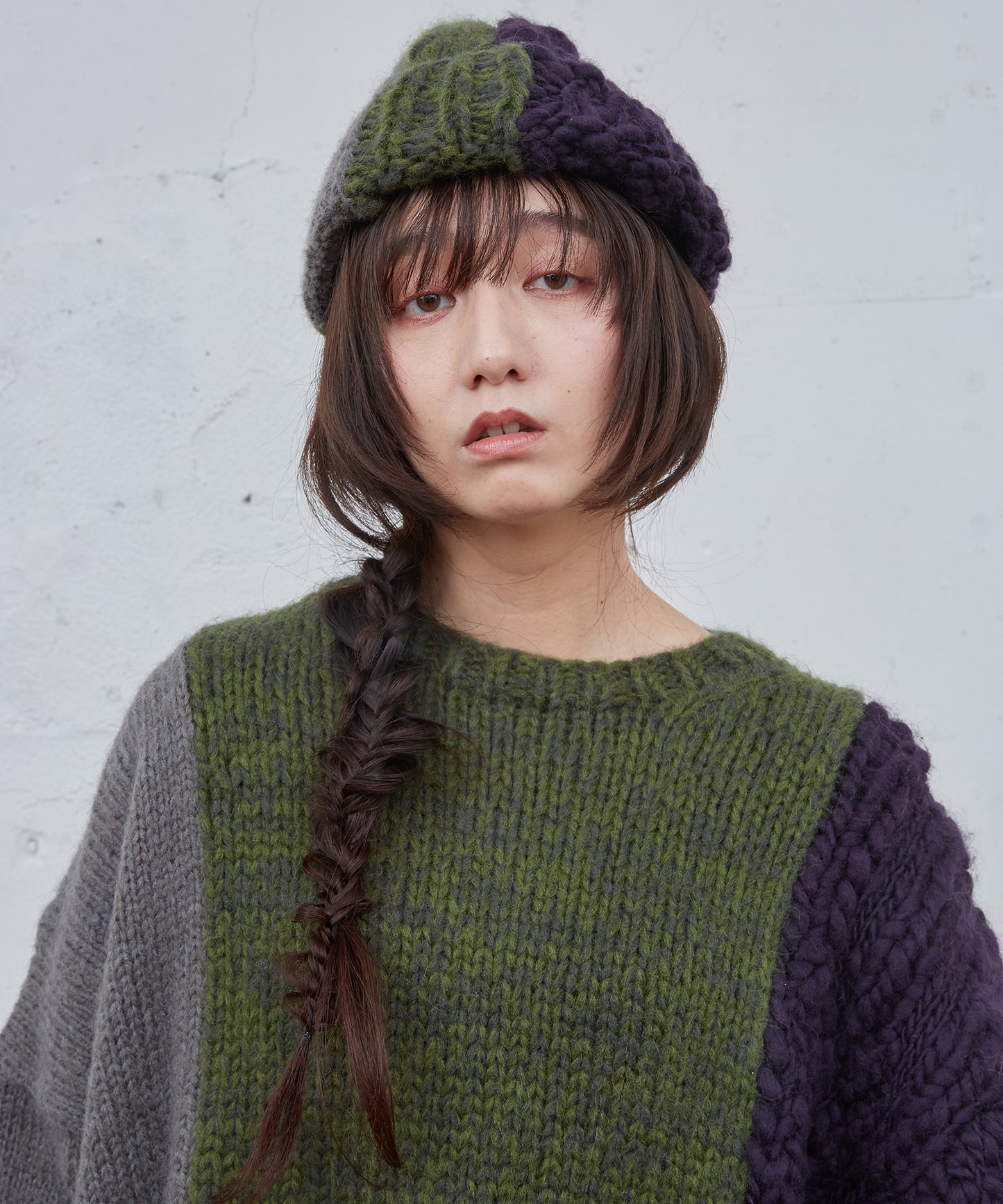 ハンドニットグラデーションCAP