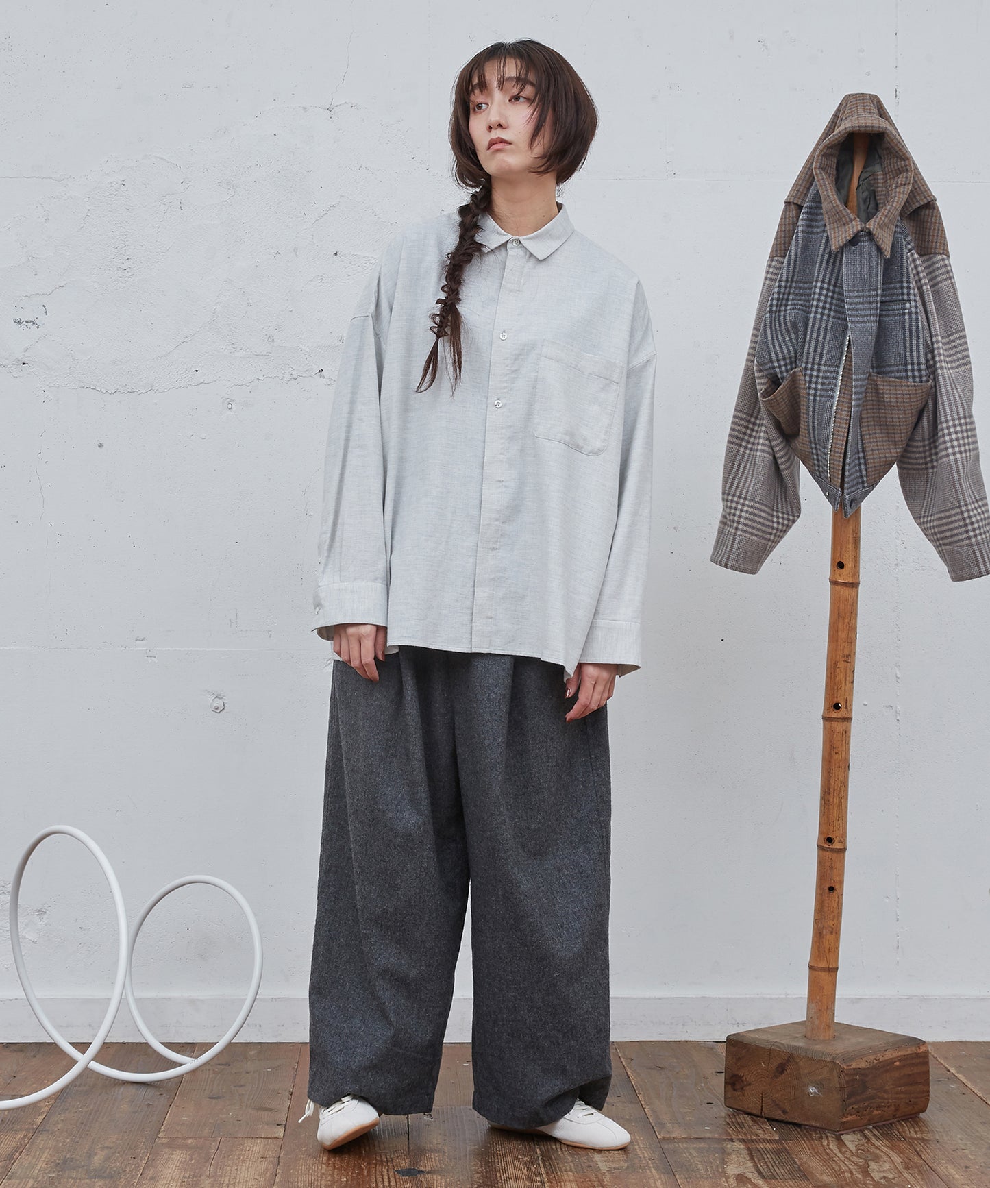 コットンビエラワイドBOXシャツ