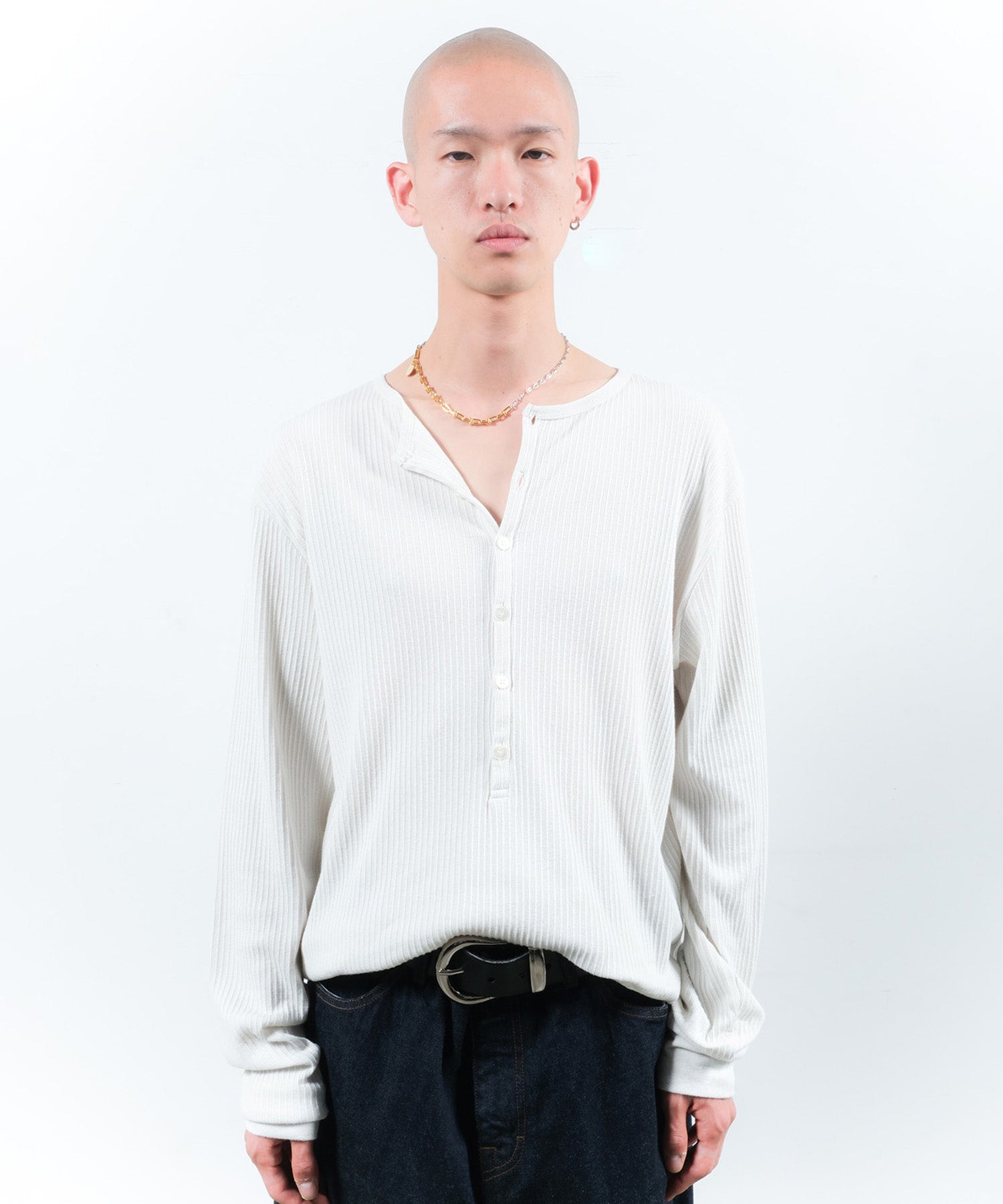 VINTAGE LIGHT RIB HENRY NECK L/S – ANLIO（アンリオ）