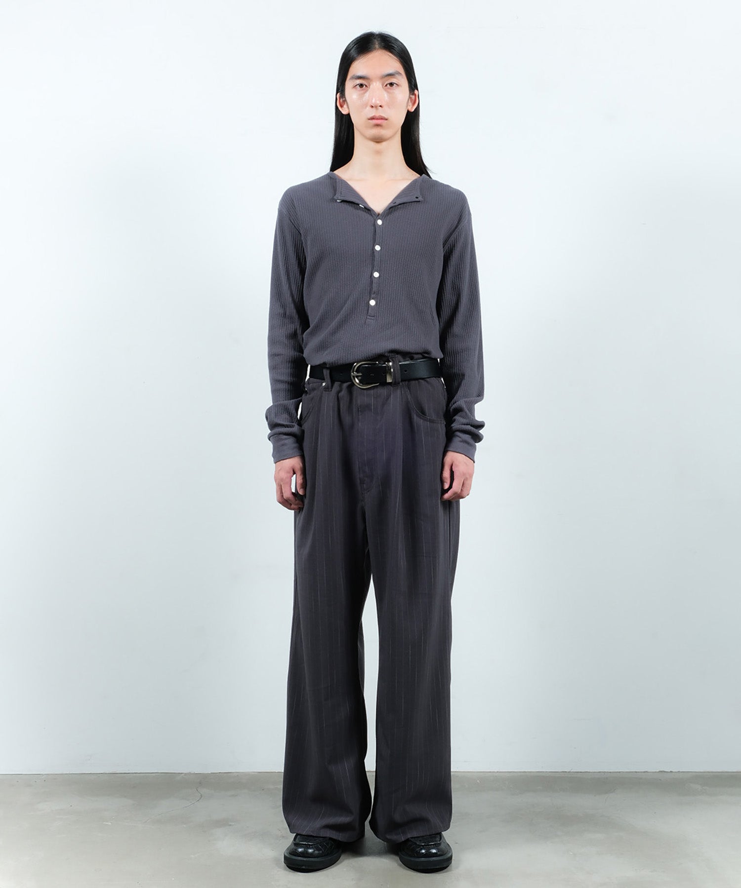 VINTAGE LIGHT RIB HENRY NECK L/S – ANLIO（アンリオ）