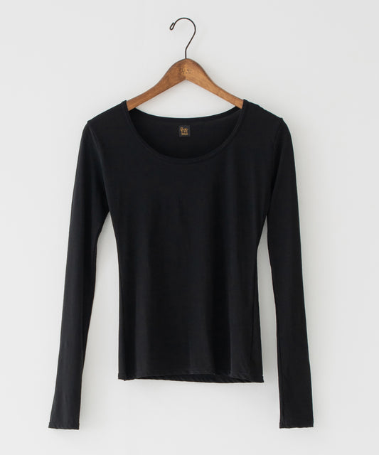 high twist jersey r-neck top