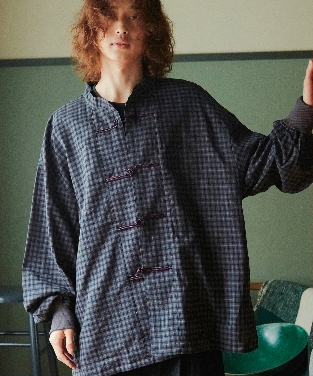 CHECKED KUNG FU SHIRT