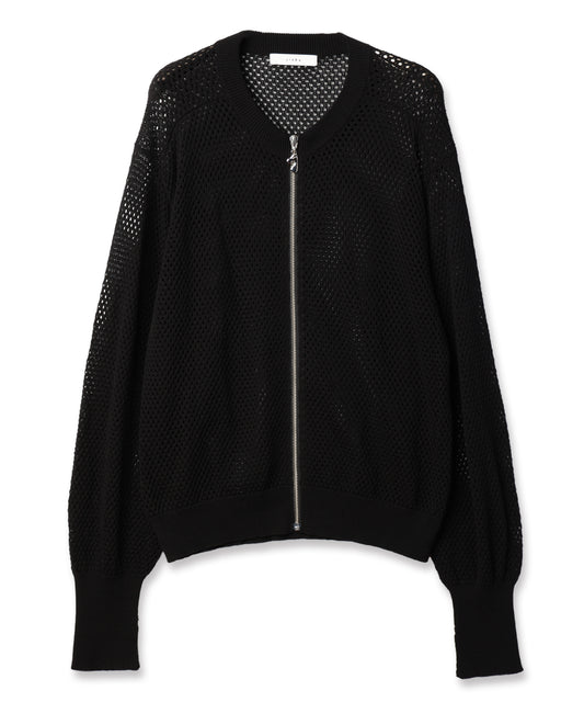 MESH ZIP CARDIGAN