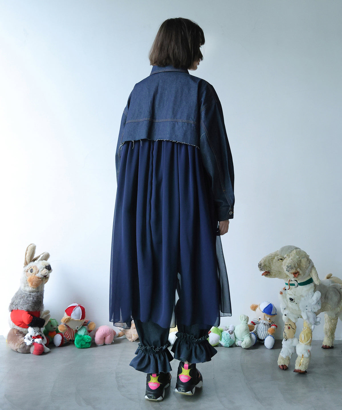 RAW-EDGE DENIM COAT