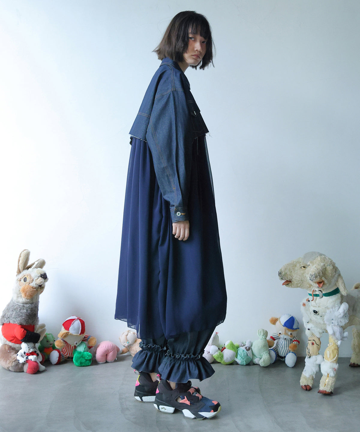 RAW-EDGE DENIM COAT