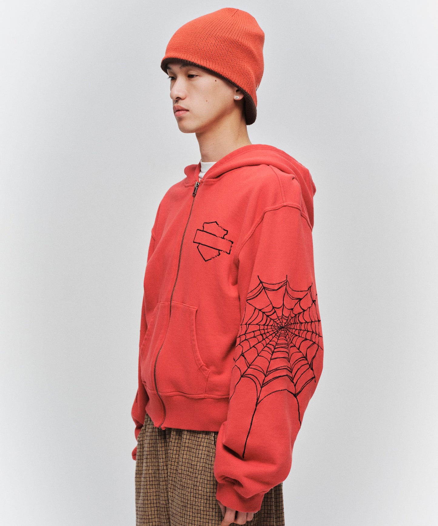 SPYDER-EMBROIDERED SLEEVE HOODIE