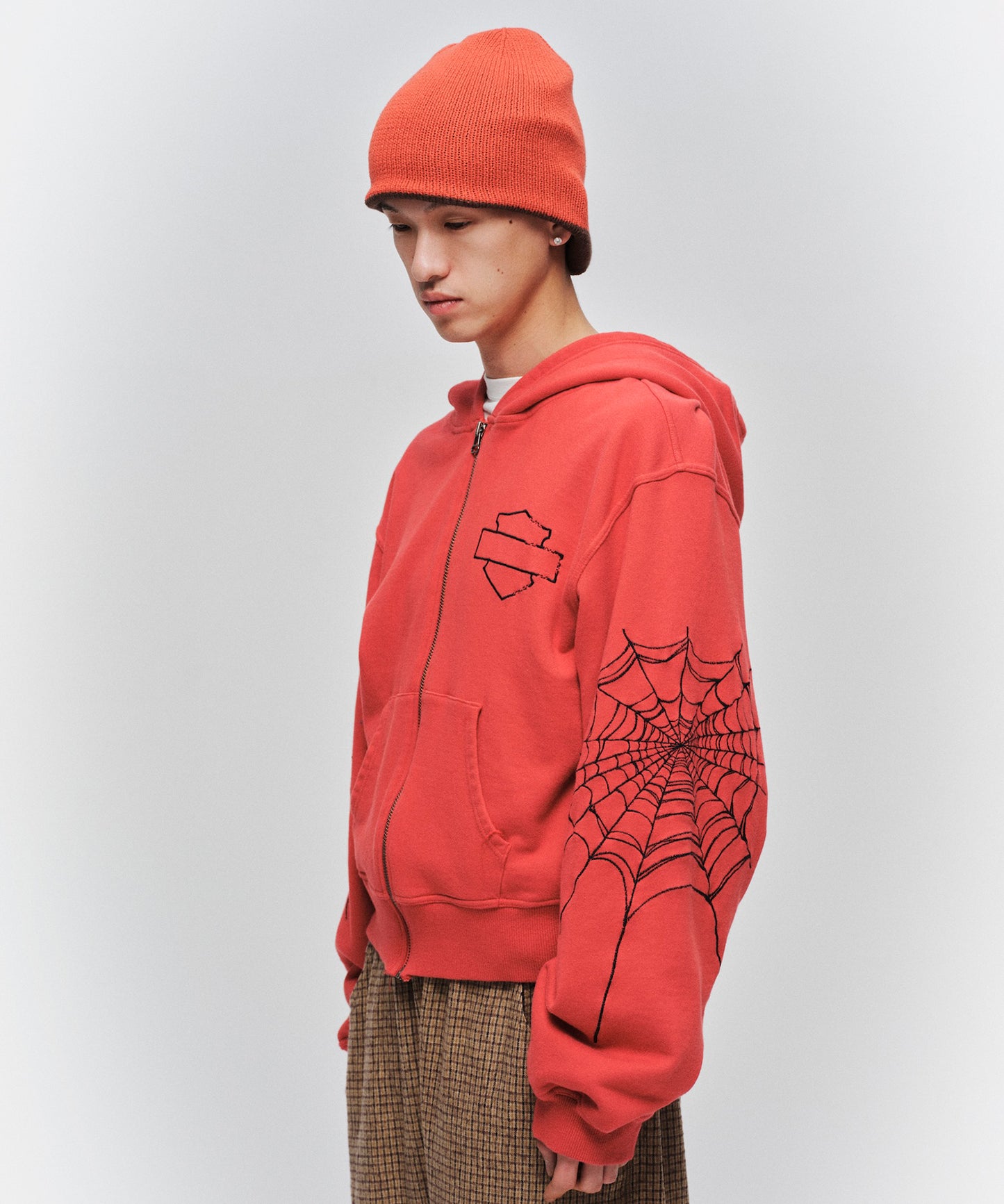 SPYDER-EMBROIDERED SLEEVE HOODIE