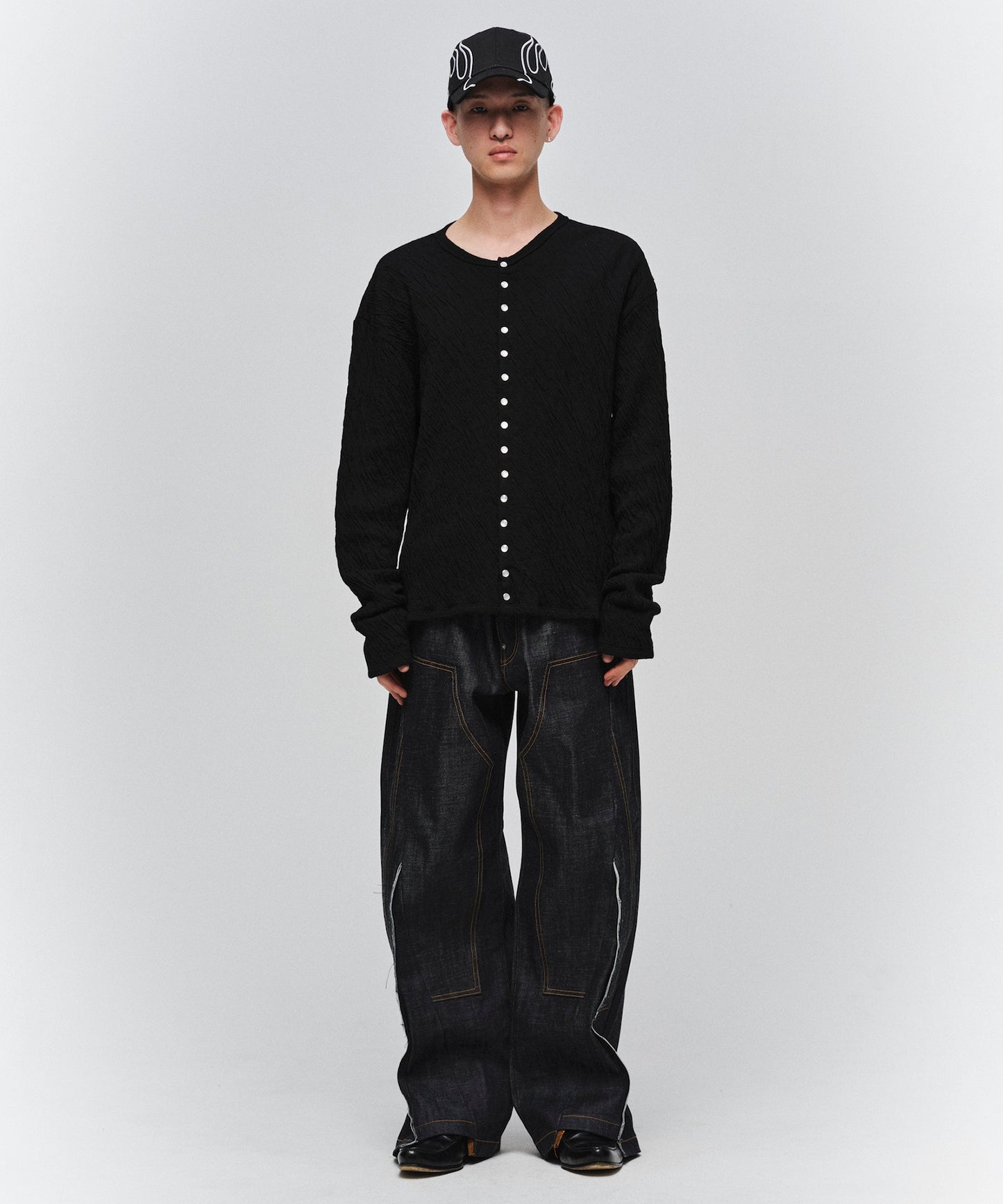 GAUZE SNAP CARDIGAN