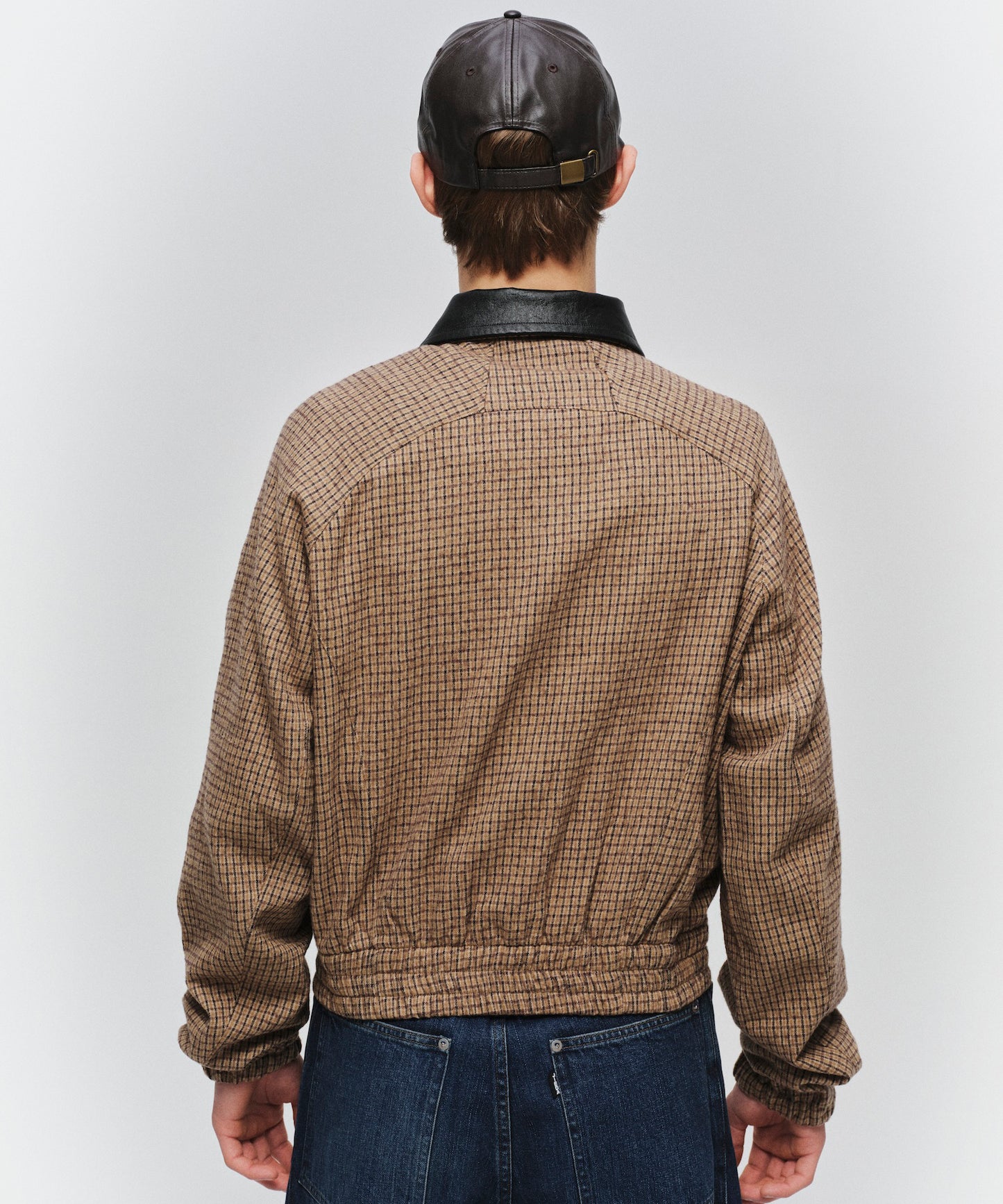 LEATHER COLLAR SHORT JACKET