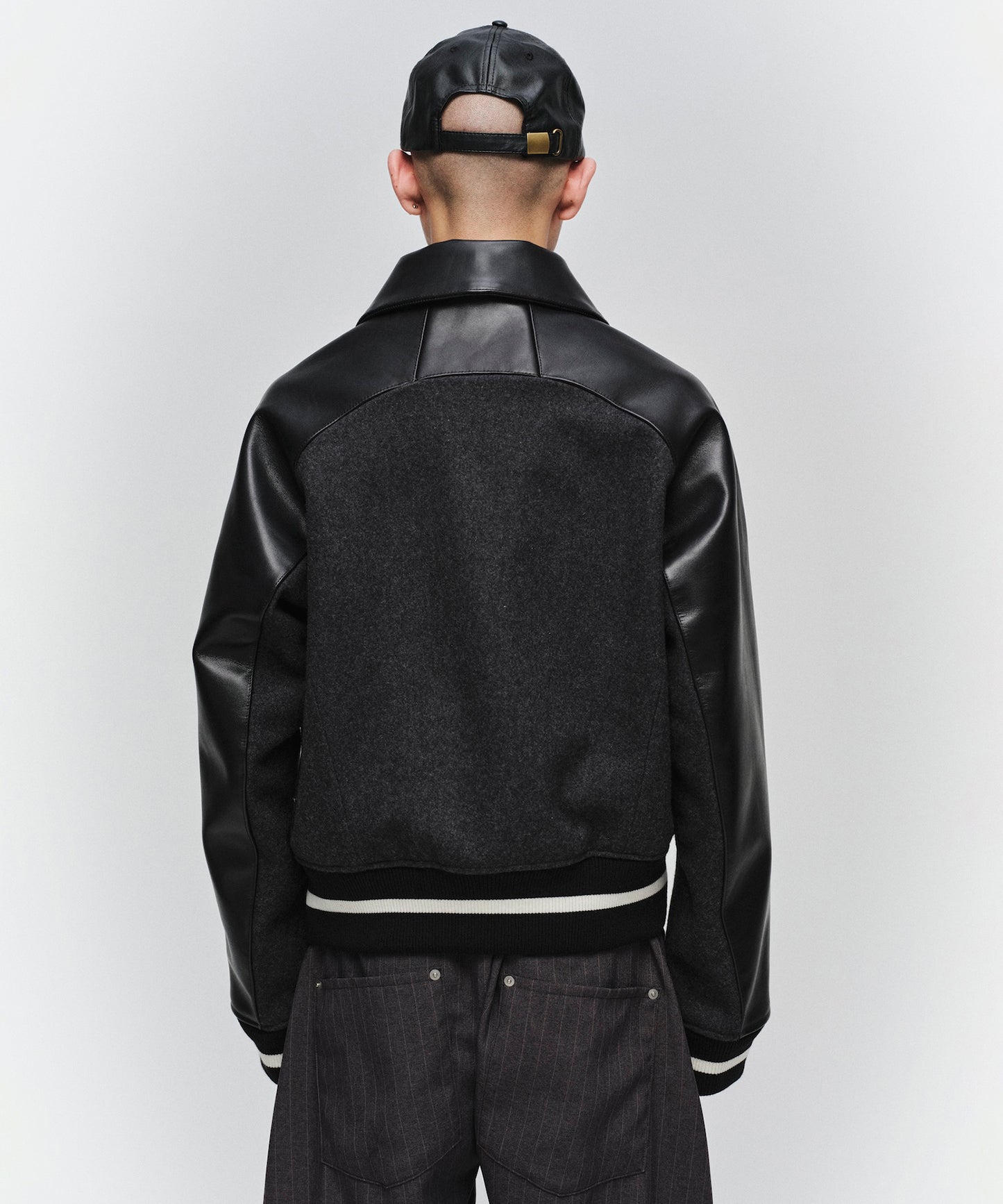 DRAPING VARSITY JACKET