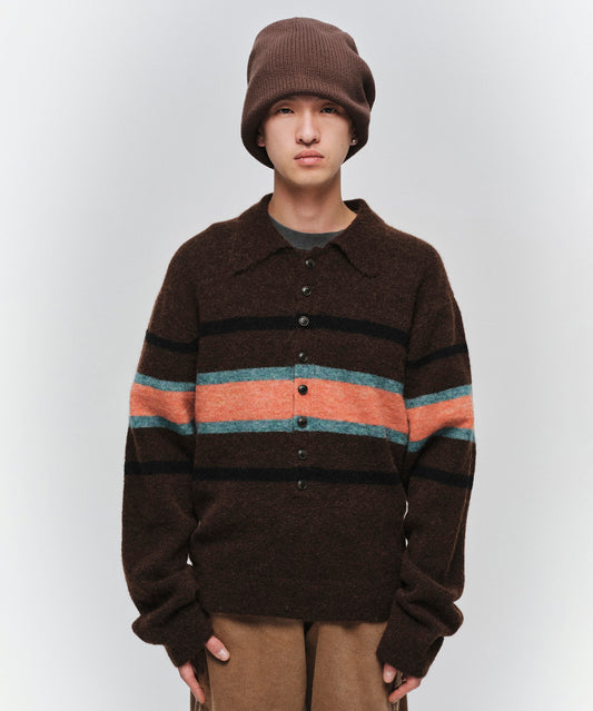 STRIPED KNIT POLO