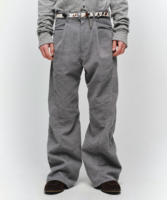 ENGINEERED DRAPING FLARE CORDUROY PANTS