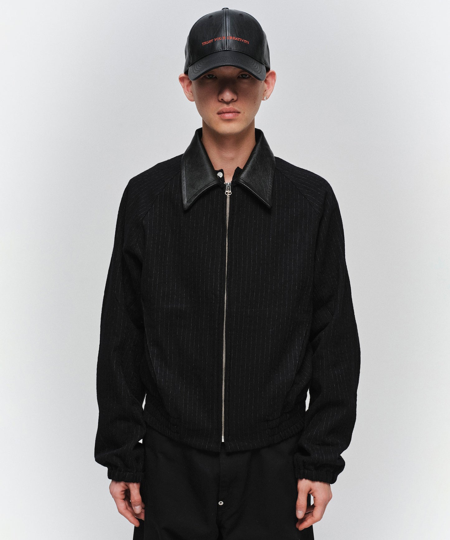 LEATHER COLLAR SHORT JACKET