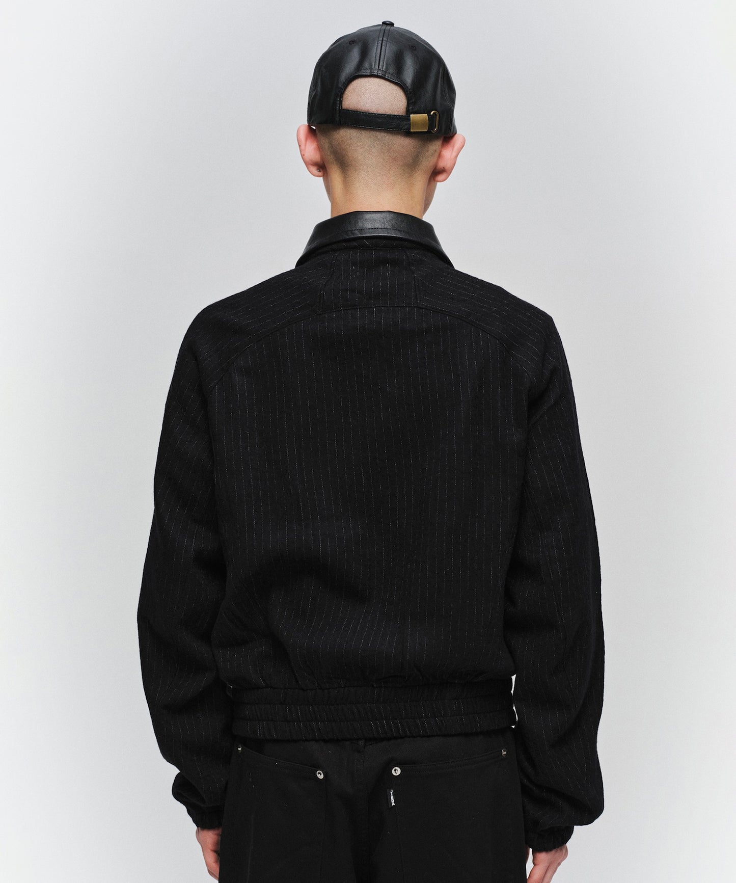 LEATHER COLLAR SHORT JACKET