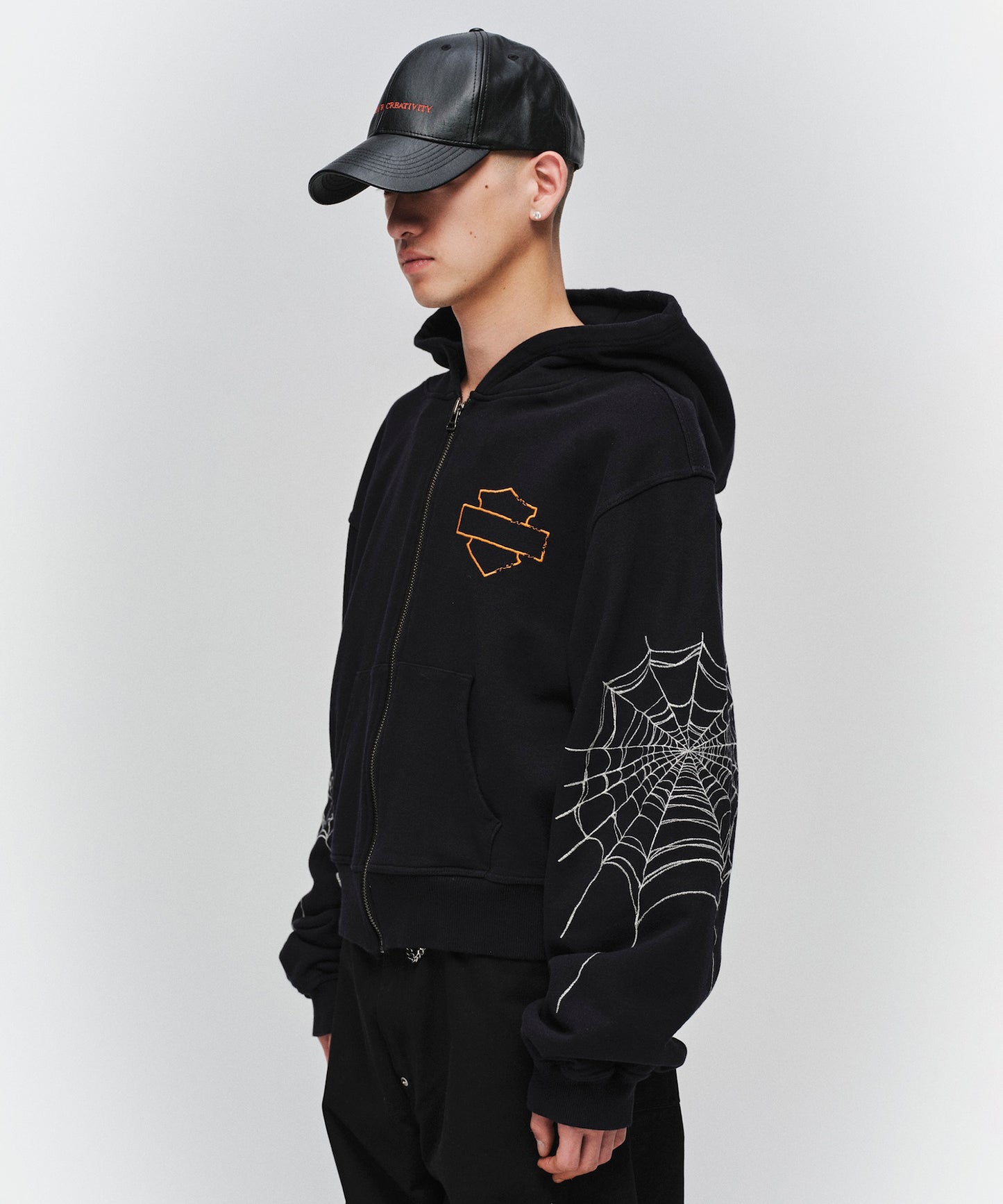 SPYDER-EMBROIDERED SLEEVE HOODIE