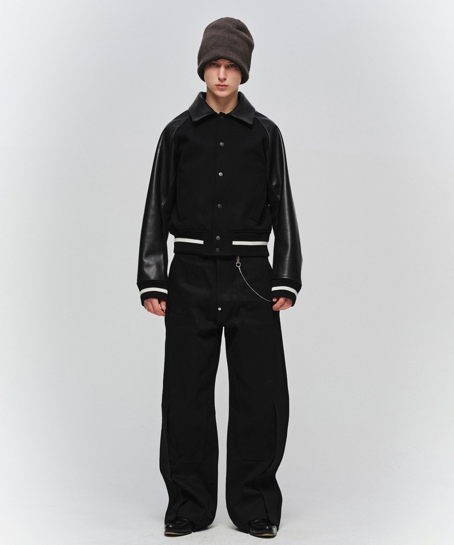 DRAPING VARSITY JACKET