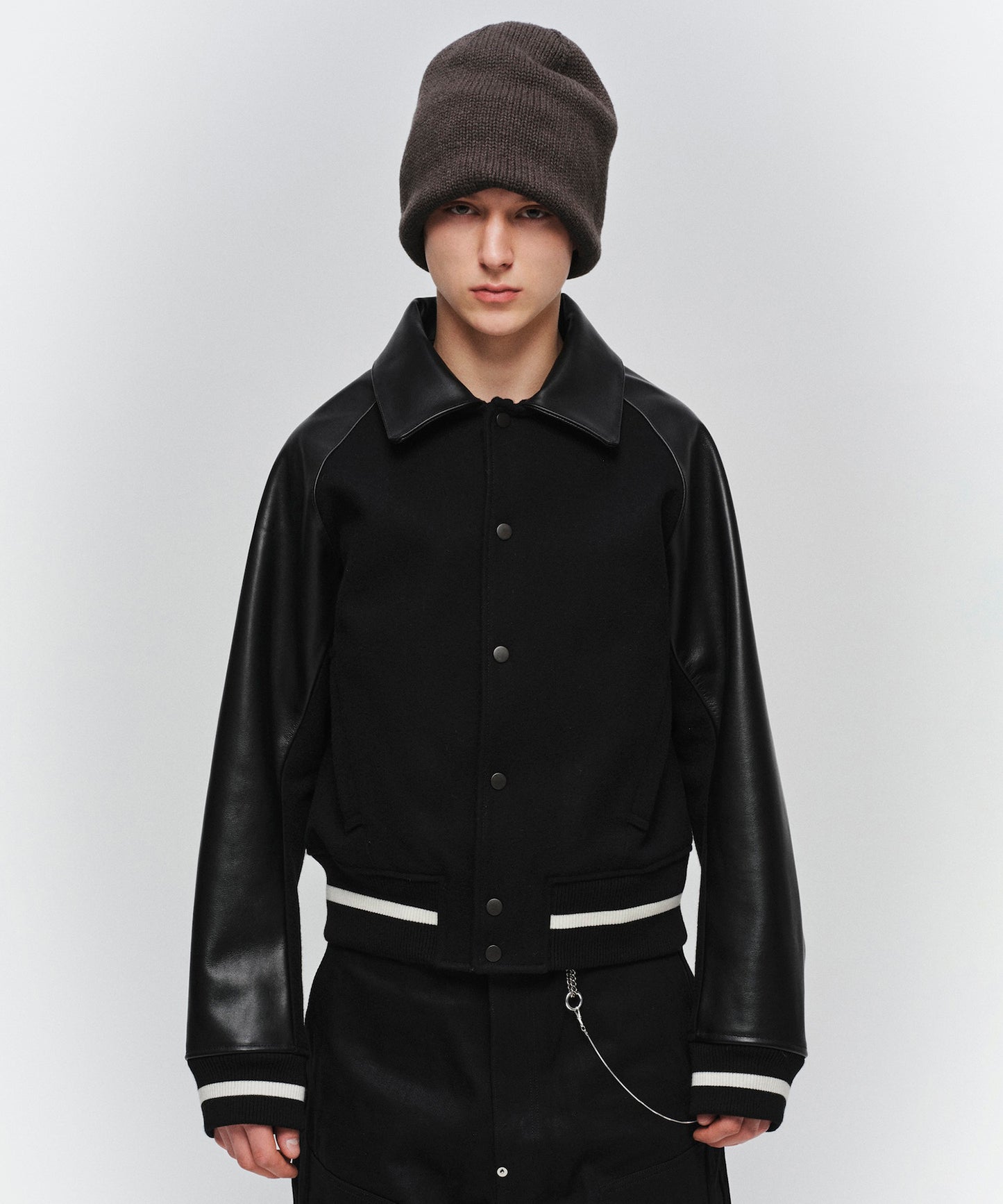 DRAPING VARSITY JACKET