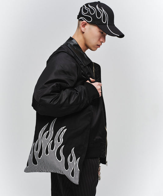 FLAME PATTERN TOTE BAG