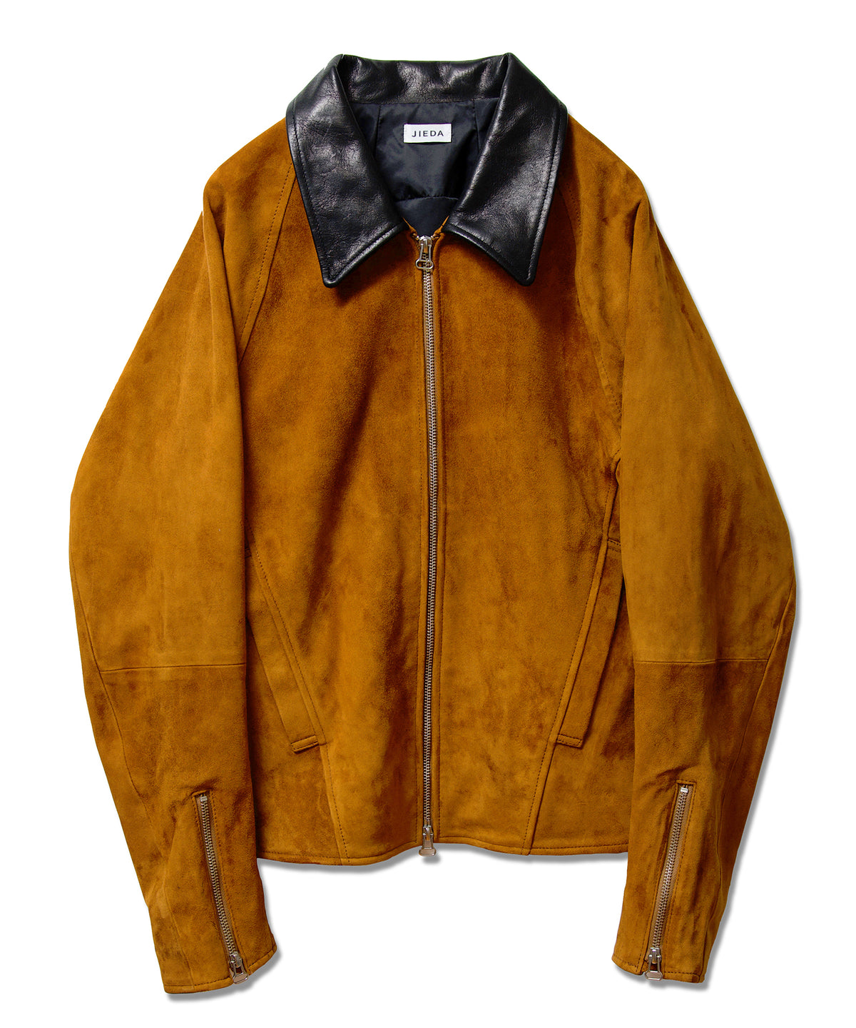 NUBUCK DRAPING LEATHER JACKET