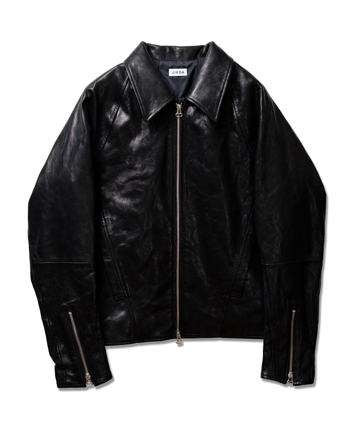 DRAPING LEATHER JACKET