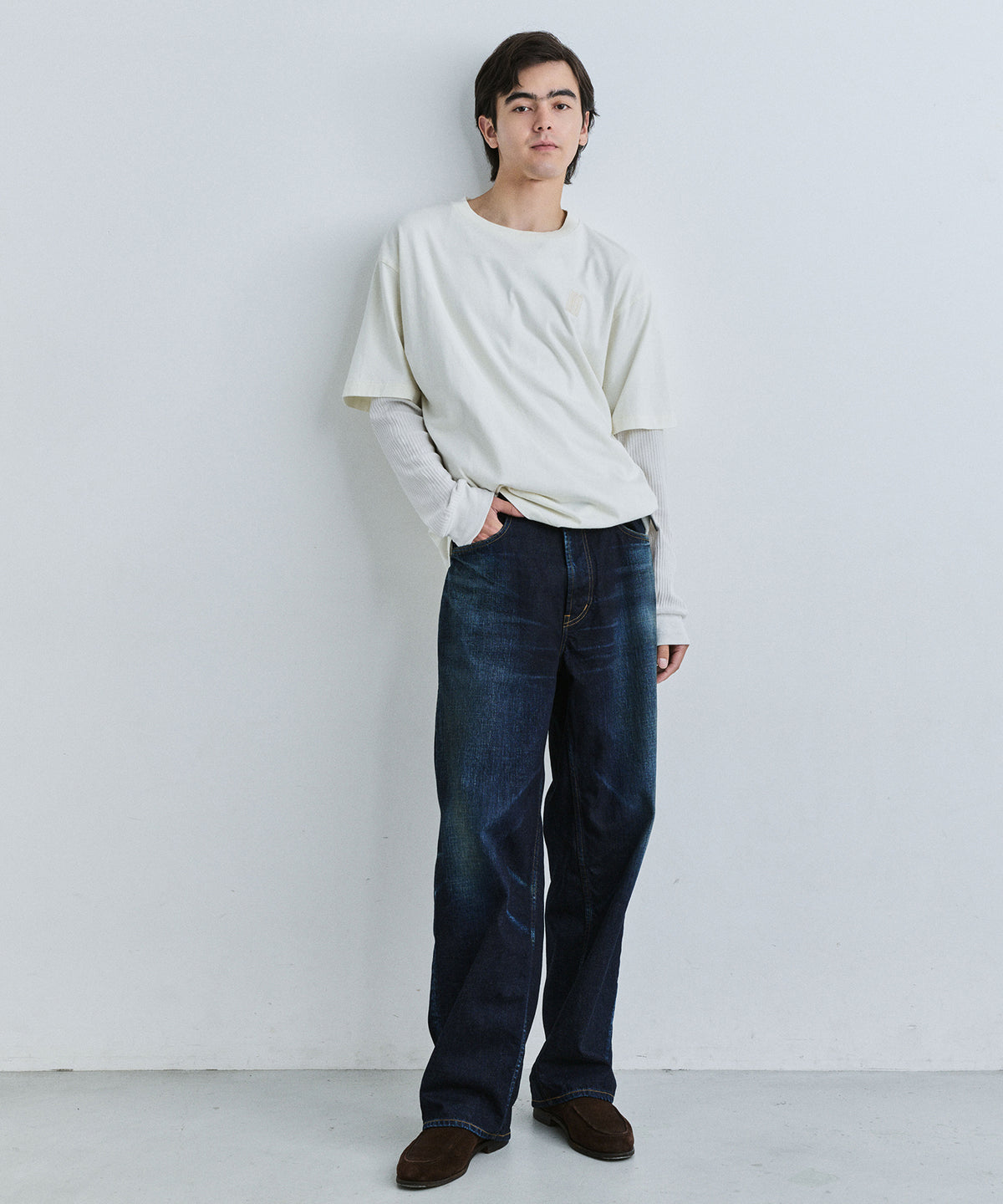 JIEDA EMBROIDERY FADE TEE