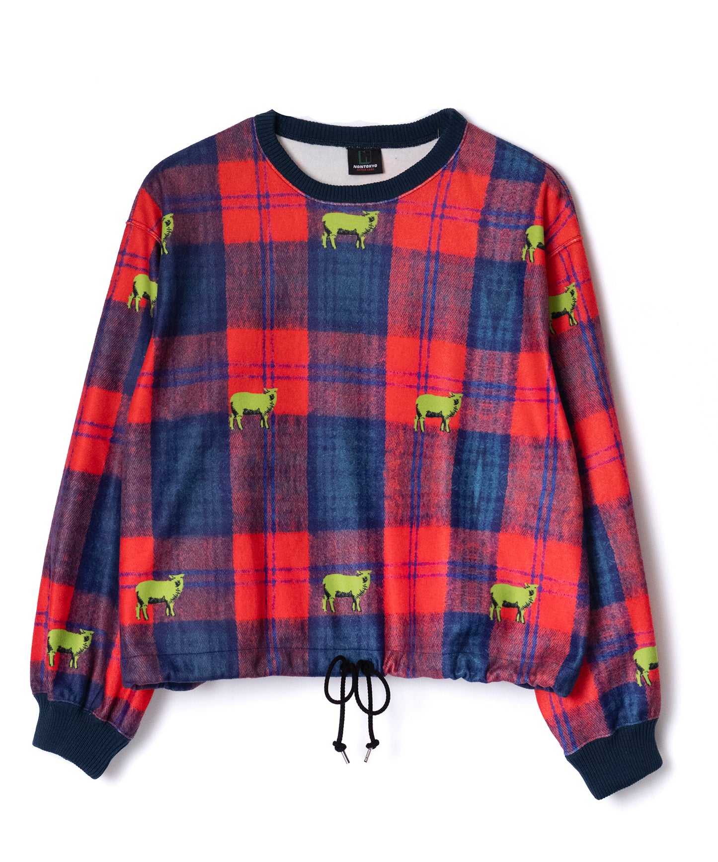 PRINT FLEECE PULLOVER TOP