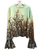 PRINT RIB FLARE SLEEVE C/S