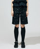 FLOWER EMBROIDERY TUCK SHORTS( feat.UNIVERSALOVERALL)【商品納期 3月下旬】