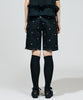 FLOWER EMBROIDERY TUCK SHORTS( feat.UNIVERSALOVERALL)【商品納期 3月下旬】