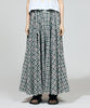 FLOCKED PRINT LONG SKIRT【商品納期 4月下旬】