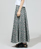 FLOCKED PRINT LONG SKIRT【商品納期 4月下旬】