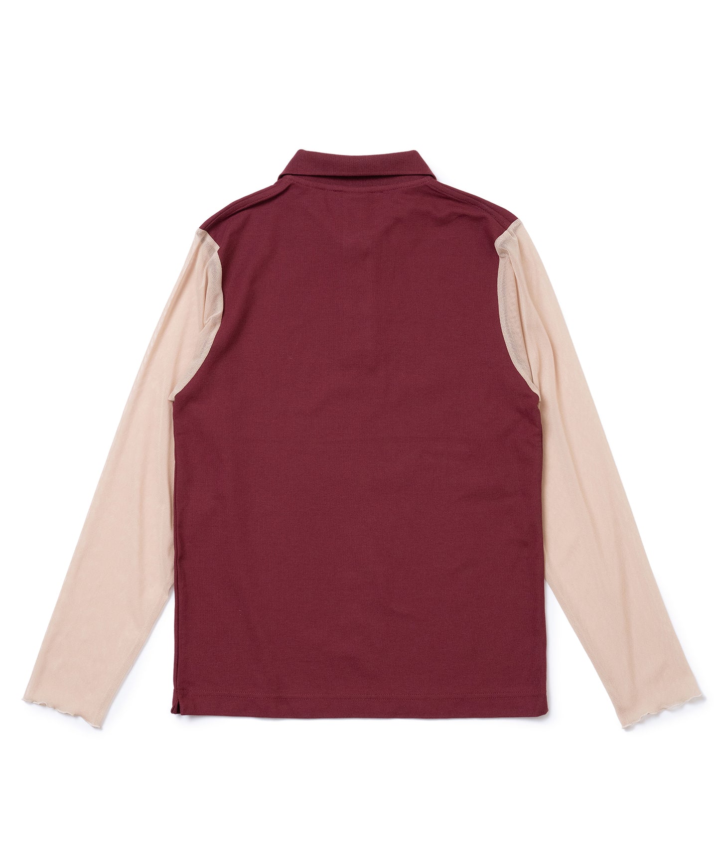 SHEER SLEEVE POLO-SHIRT