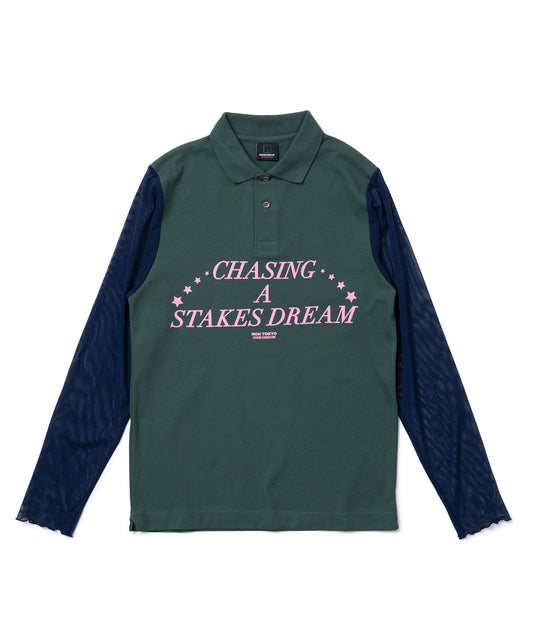 SHEER SLEEVE POLO-SHIRT