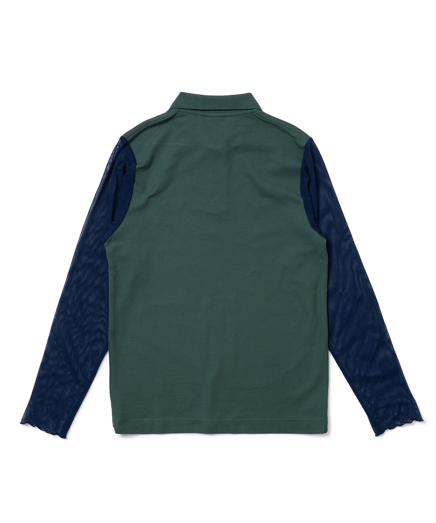 SHEER SLEEVE POLO-SHIRT