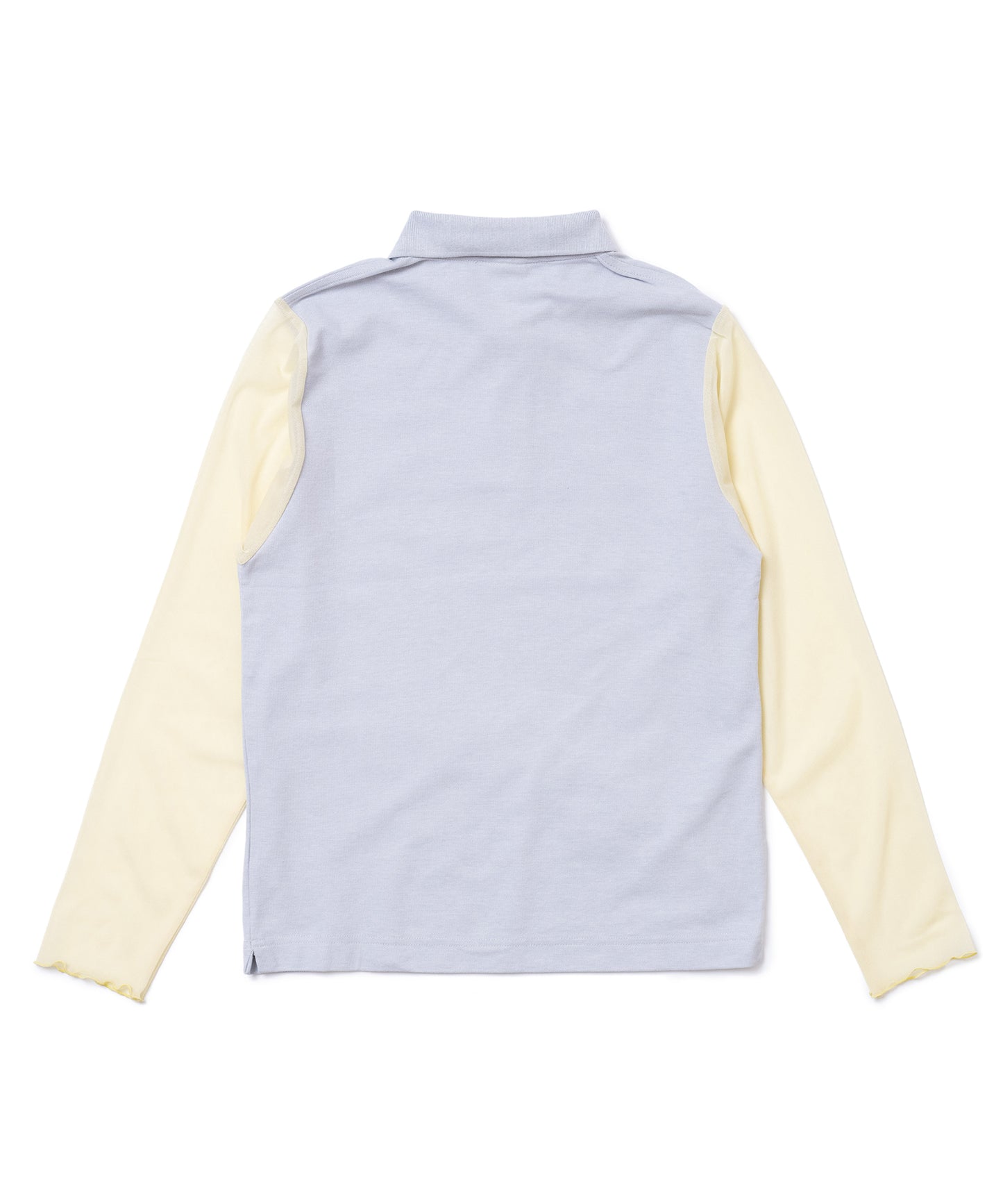 SHEER SLEEVE POLO-SHIRT