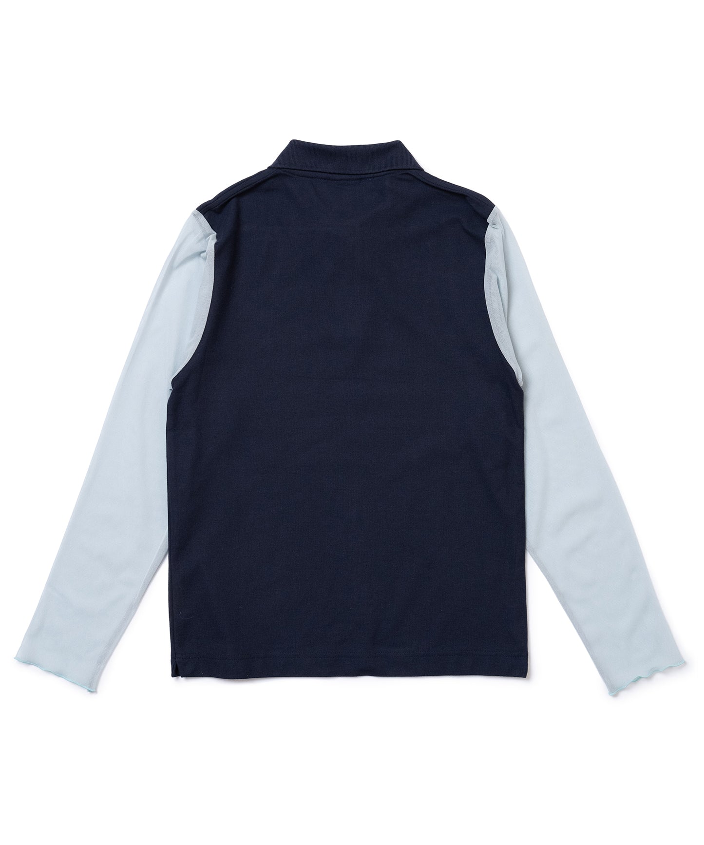 SHEER SLEEVE POLO-SHIRT