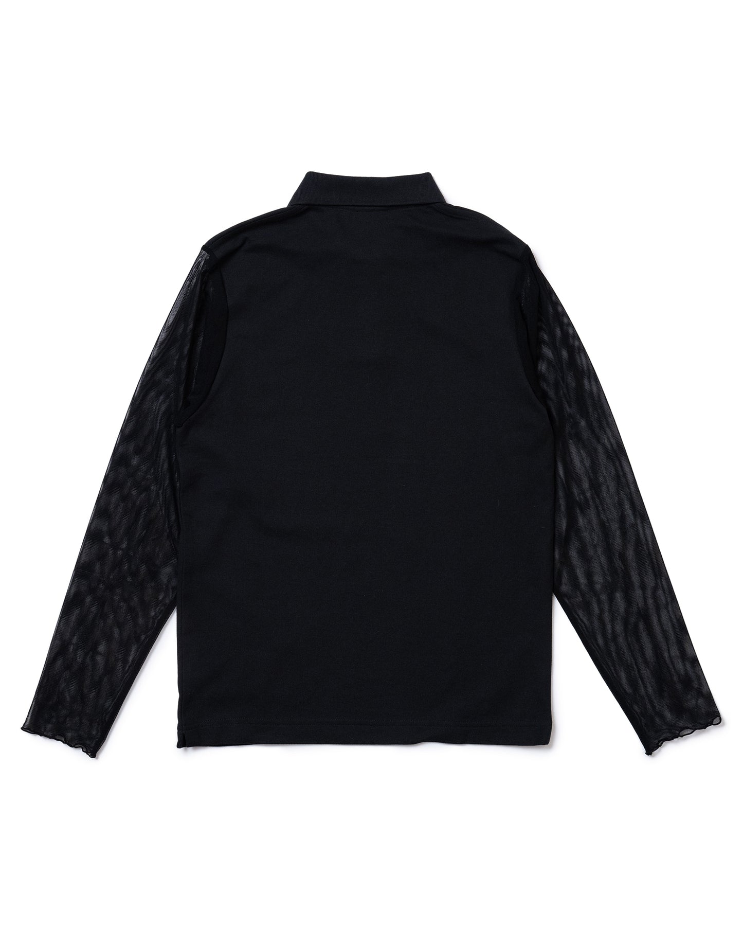 SHEER SLEEVE POLO-SHIRT