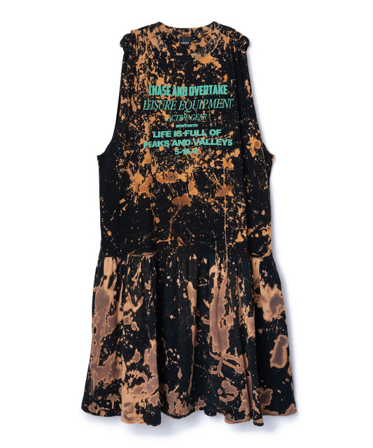 GATHER SHOULDER TIE-DYE ONE-PIECE 【納期8月下旬】