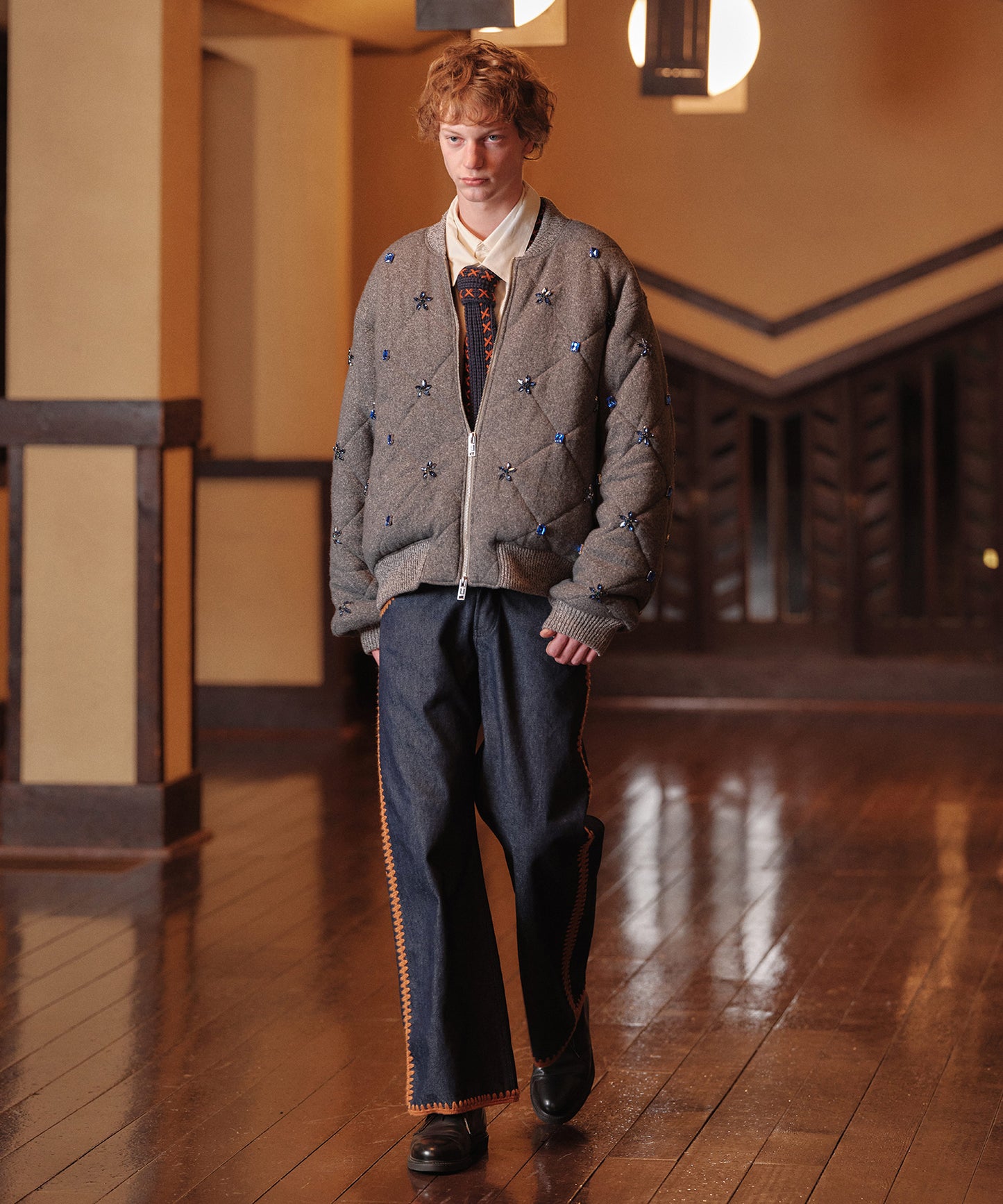 HAND KNITTING DENIM PANTS