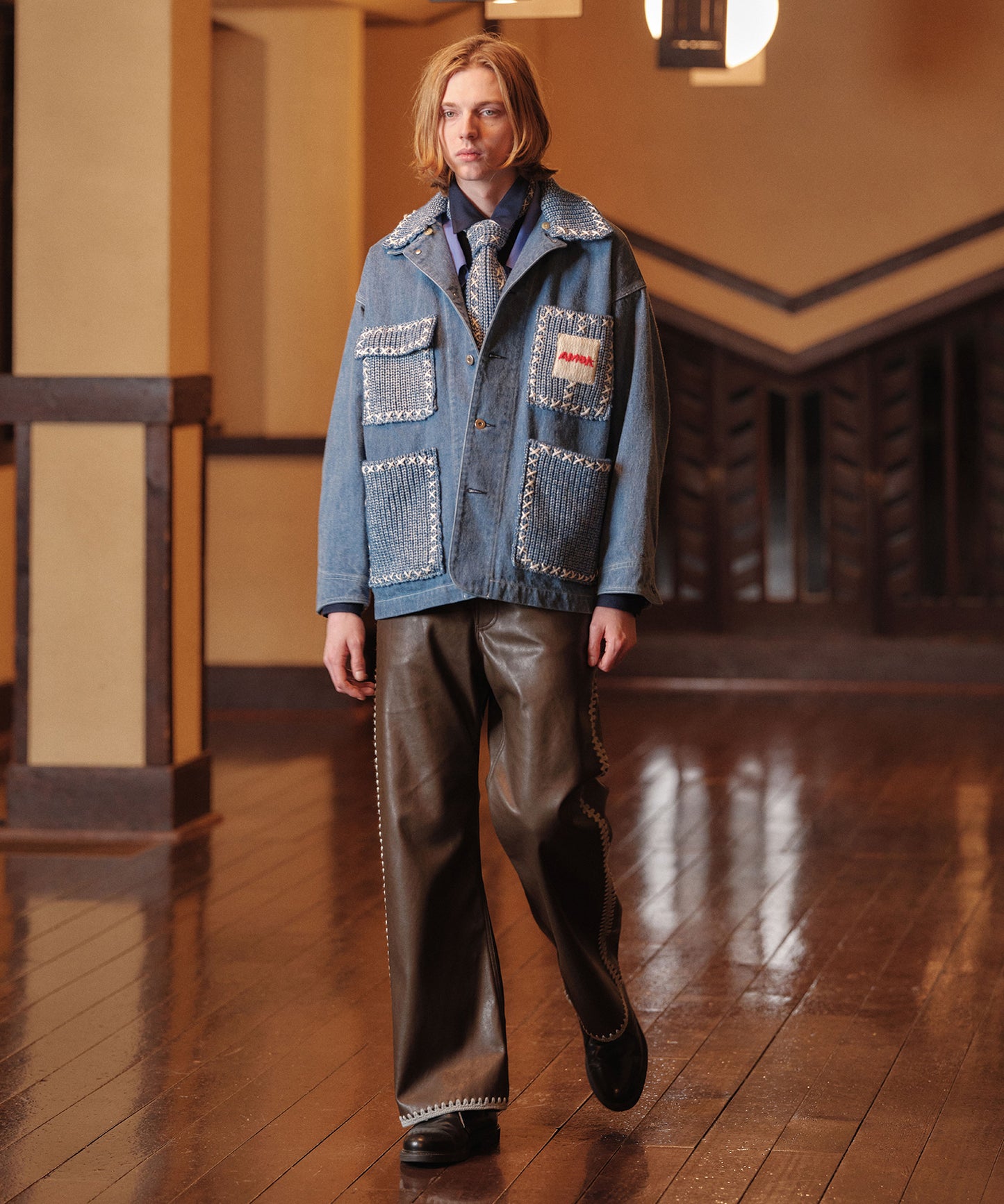 BLUSHED DENIM BLOUSON