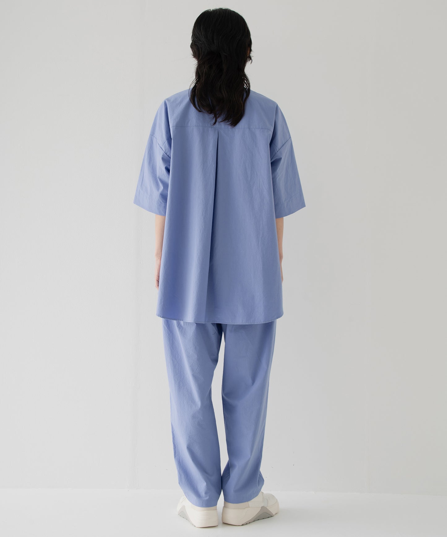 Omi-zarashi half-sleeve over shirt