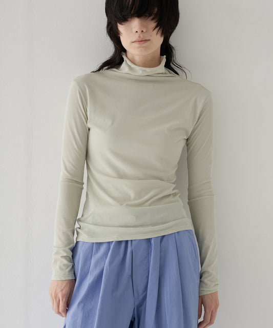 high twist jersey t-neck top