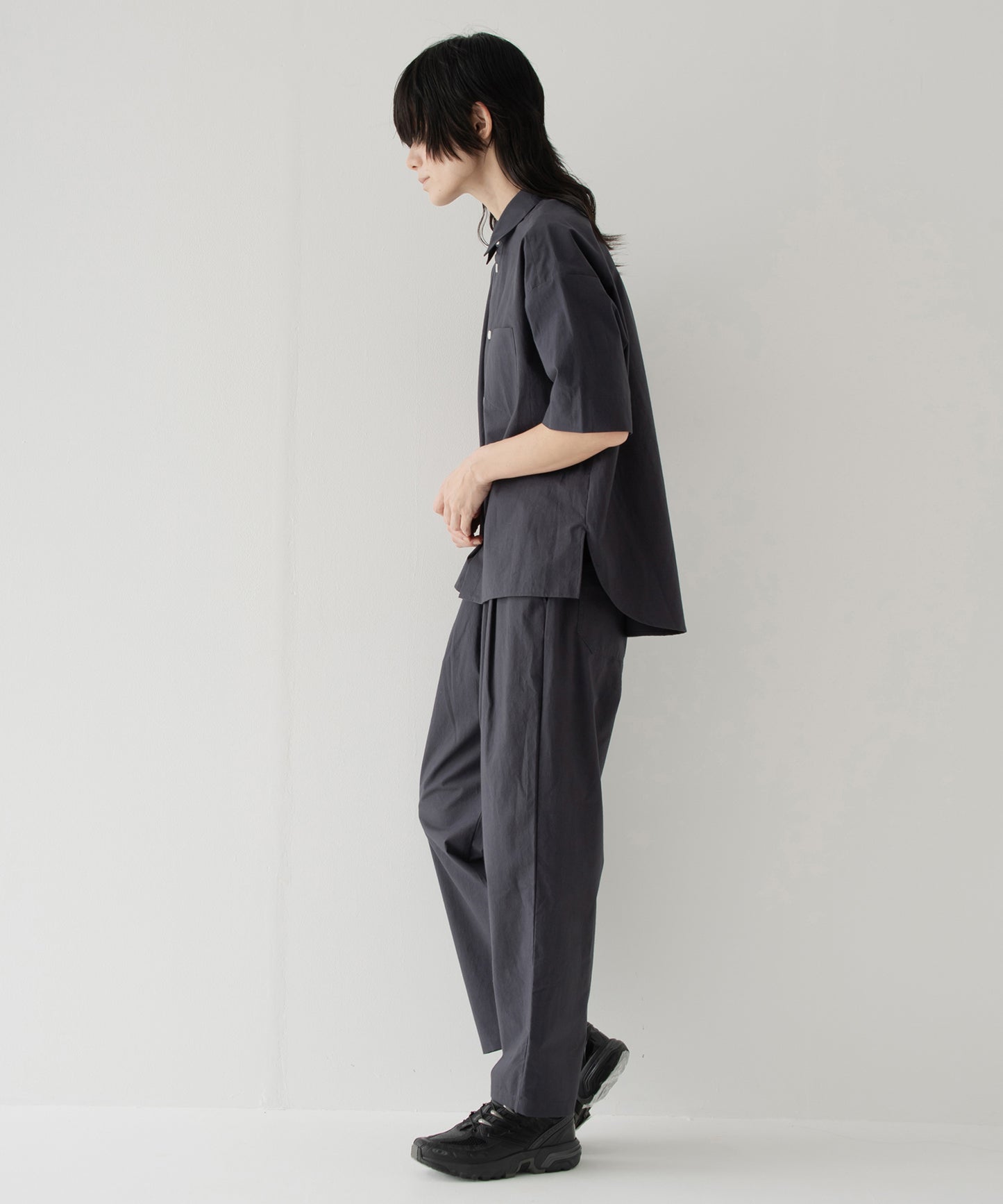 Omi-zarashi half-sleeve over shirt