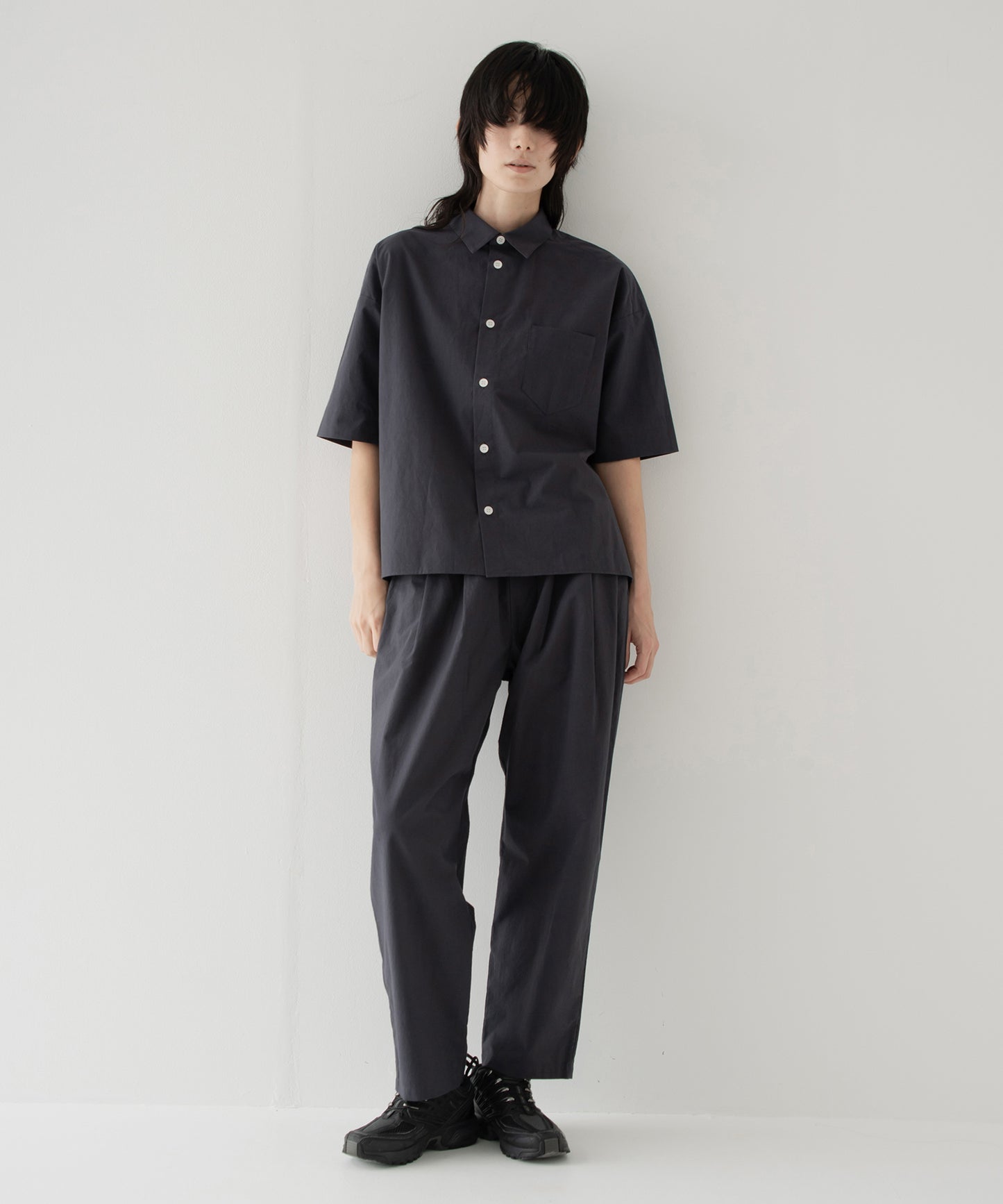 Omi-zarashi half-sleeve over shirt