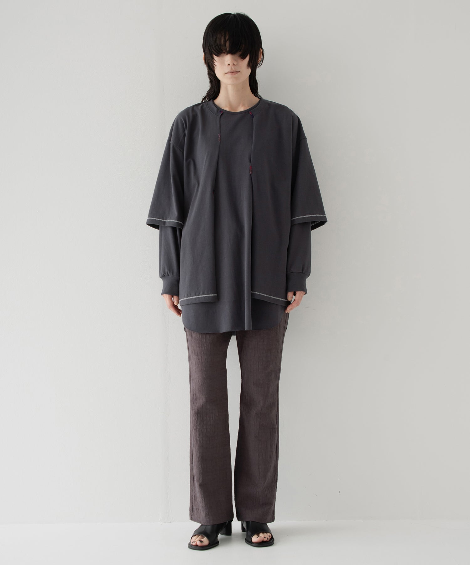 トップス R.yu RYU tシャツ vintage-style open-front top メンズ レディース